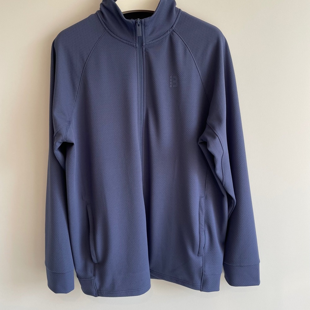 Bench Urbanwear Mens Blue Recycled Polyester Blend Full Zip Jacket Size‎ Large